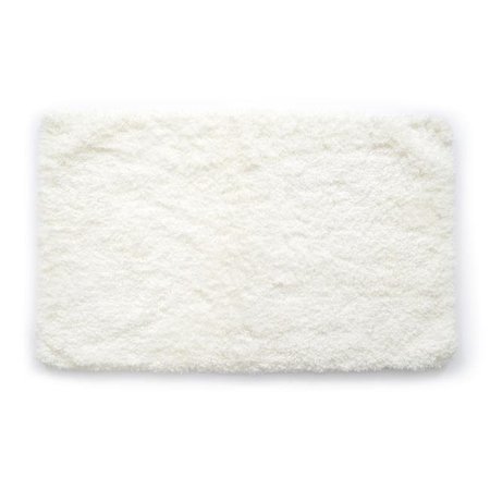 BETTERBEDS 21 x 4 in. Ultra Plush Polyester Shaggy Bath Mat - White BE372847
